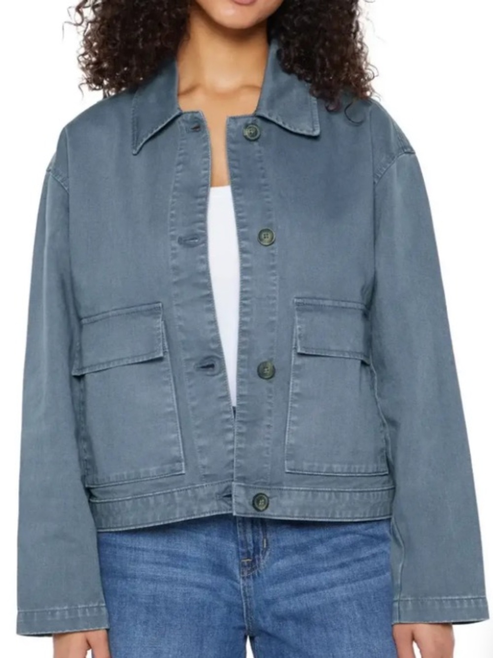 GAP Women's Slate Blue Utility Jacket size XL